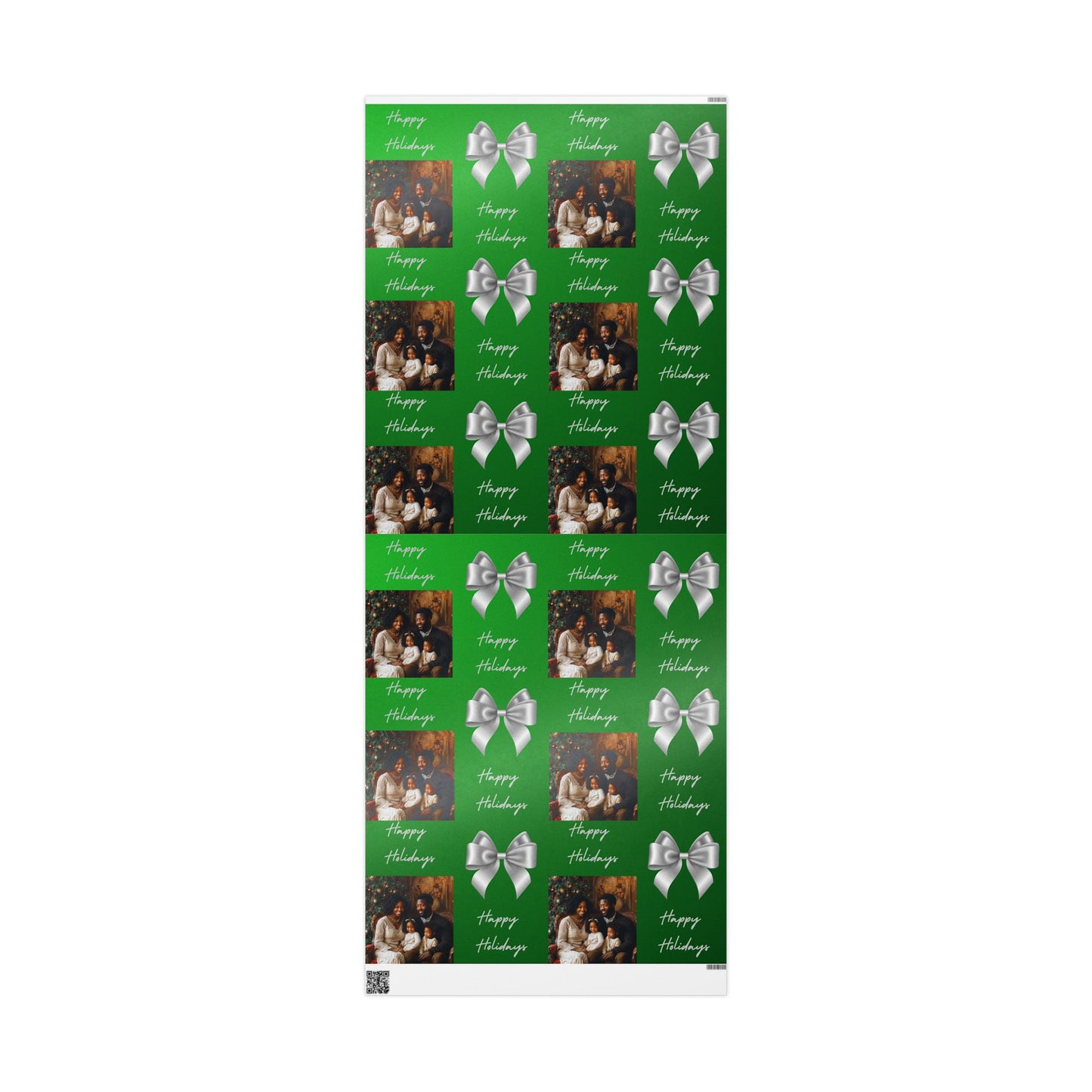 Personalized Holiday Wrapping Paper with Photo - Custom Happy Holidays Gift Wrap