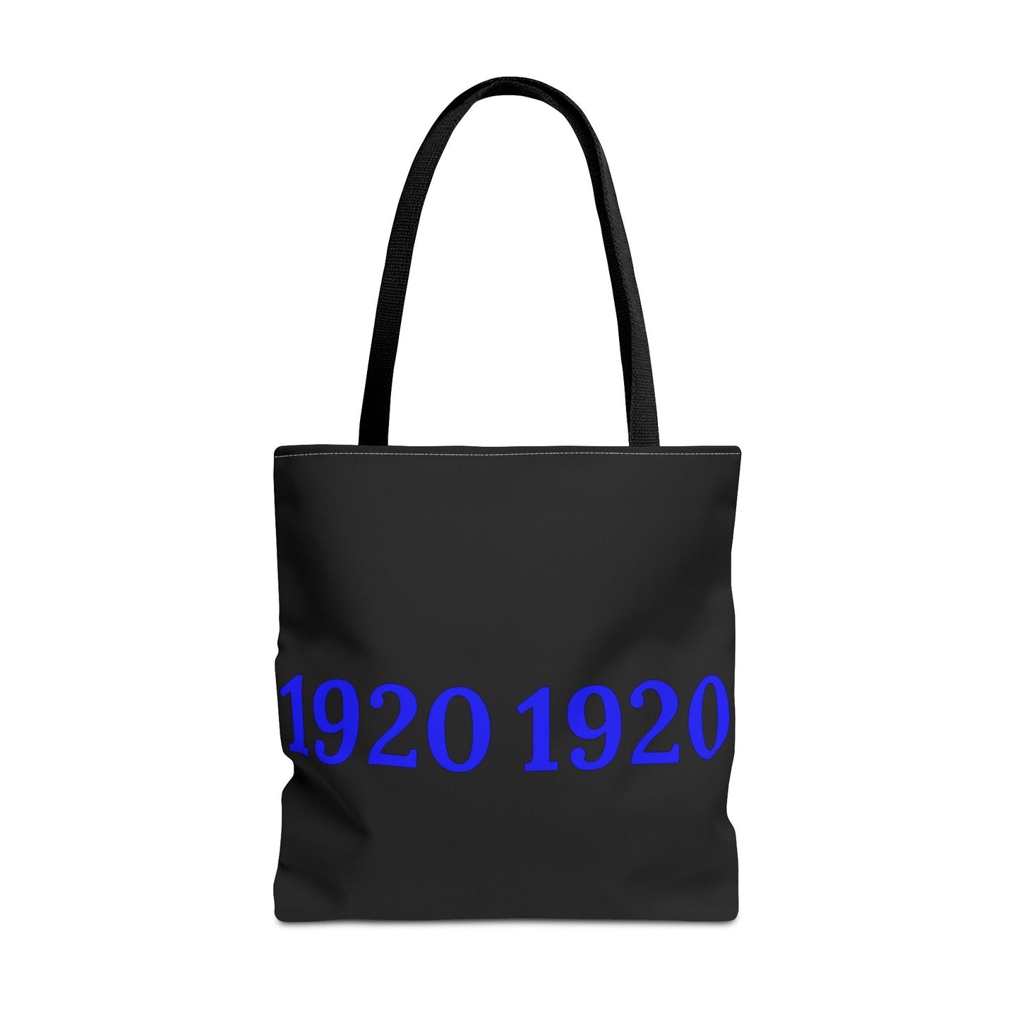 1920 Zeta Phi Beta Sorority Black Tote Bag – Customizable Handle Colors, Stylish and Durable - Numbers Only