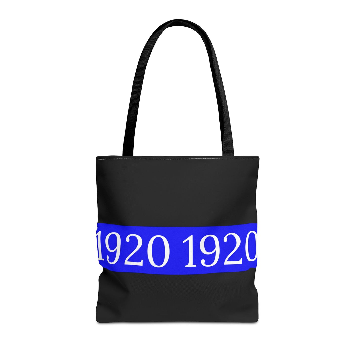 1920 Zeta Phi Beta Sorority Black Tote Bag – Customizable Handle Colors, Stylish and Durable