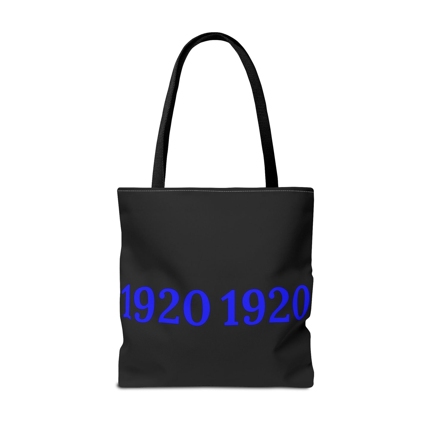 1920 Zeta Phi Beta Sorority Black Tote Bag – Customizable Handle Colors, Stylish and Durable - Numbers Only