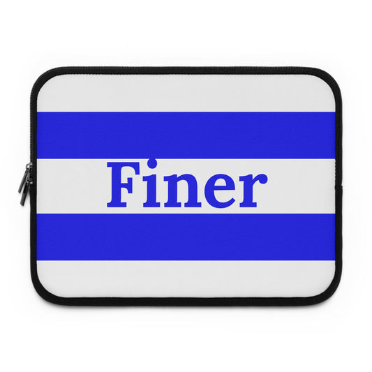 Finer Laptop Sleeve – Zeta Phi Beta Sorority Inc. Inspired, Protective Neoprene Case - Royal Blue Double Stripe