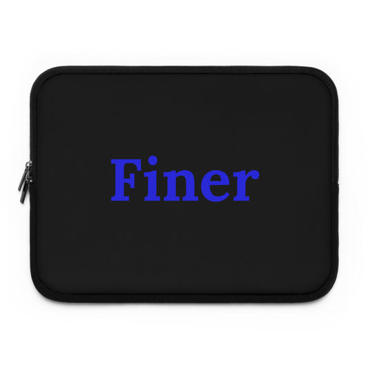 Finer Laptop Sleeve in Black– Zeta Phi Beta Sorority Inc. Inspired, Protective Neoprene Case