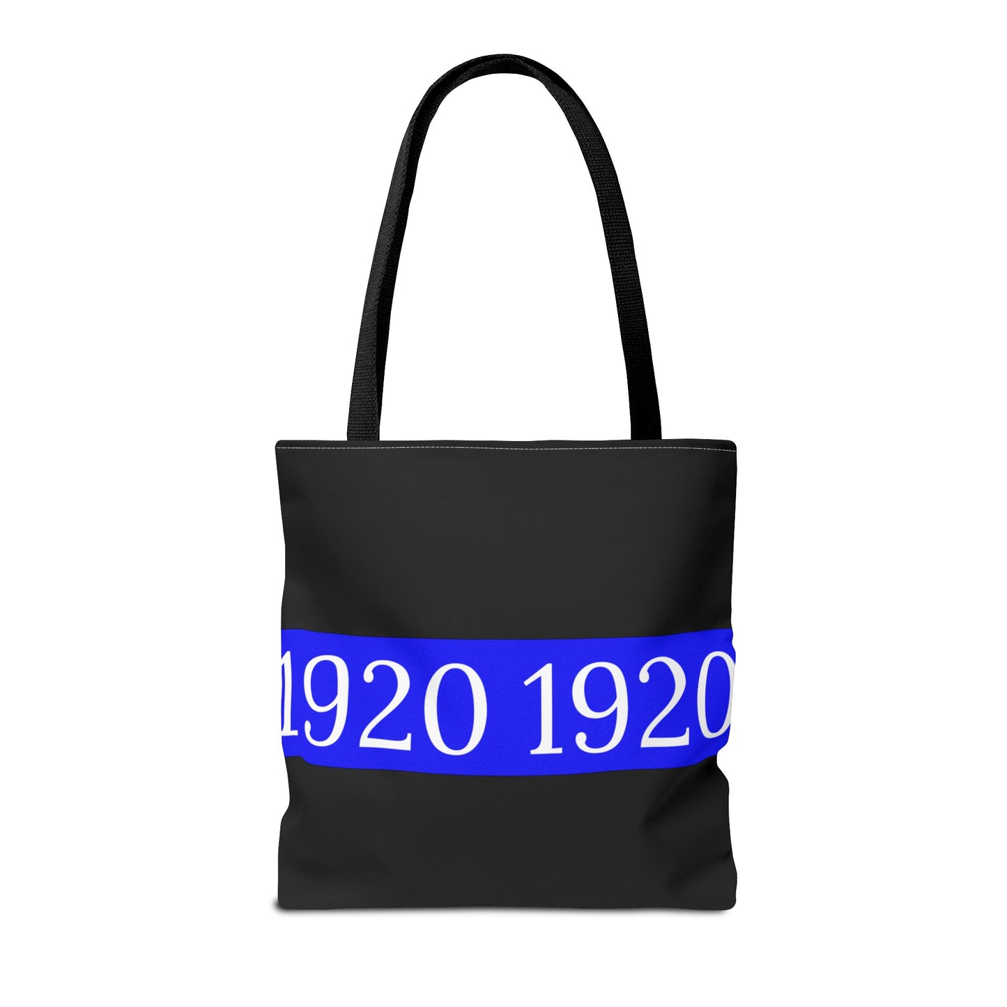 1920 Zeta Phi Beta Sorority Black Tote Bag – Customizable Handle Colors, Stylish and Durable