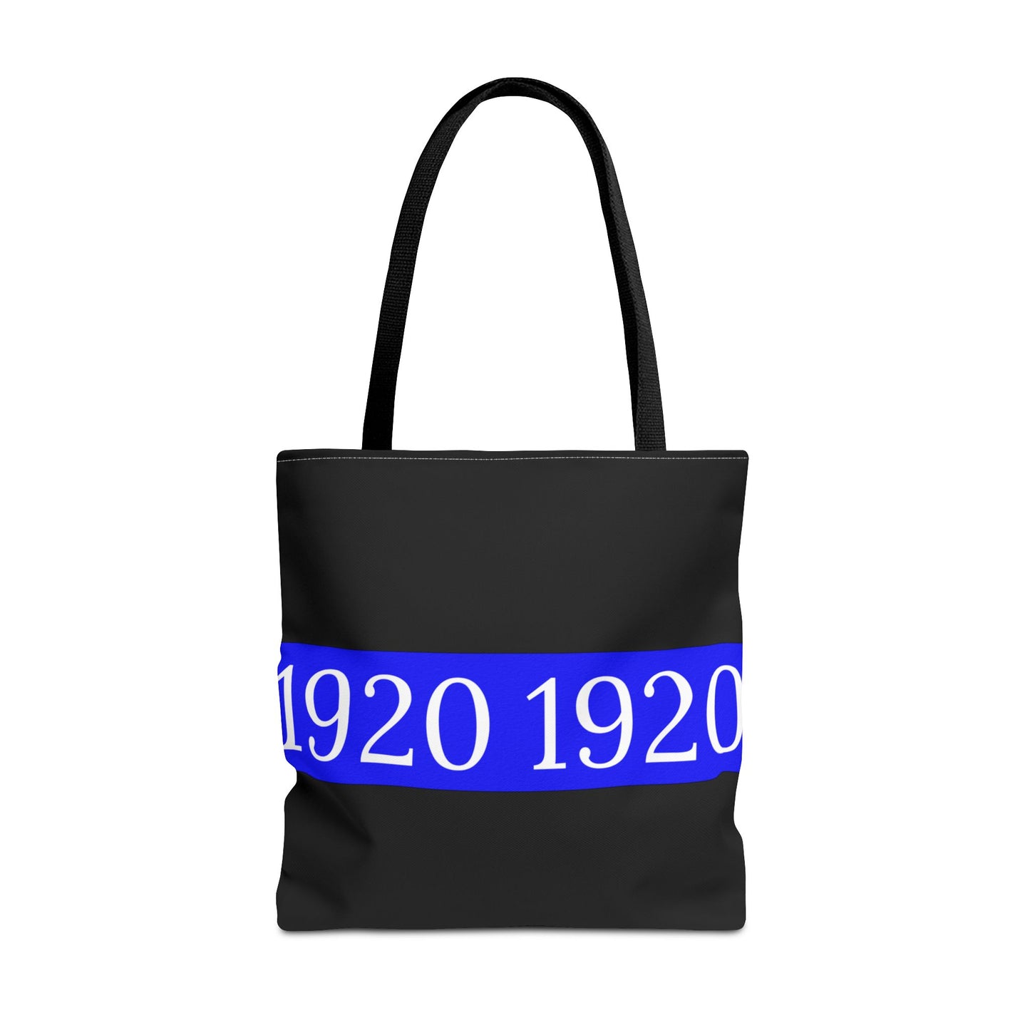 1920 Zeta Phi Beta Sorority Black Tote Bag – Customizable Handle Colors, Stylish and Durable