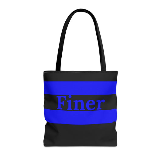 Copy of Finer Zeta Phi Beta Sorority BlackTote Bag – Customizable Handle Colors, Stylish and Durable - Royal Blue Stripes