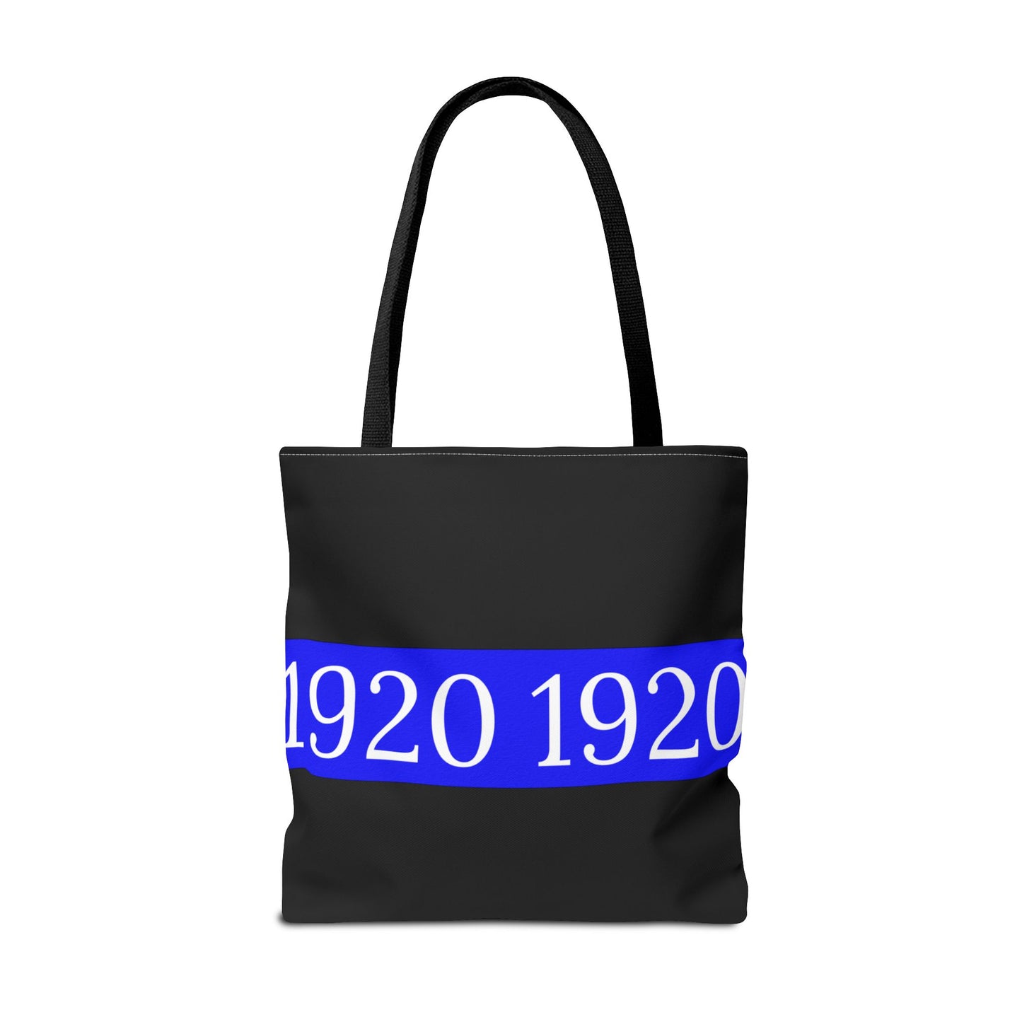 1920 Zeta Phi Beta Sorority Black Tote Bag – Customizable Handle Colors, Stylish and Durable