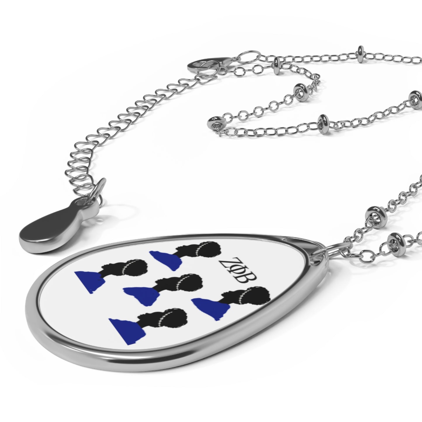 Zeta Phi Beta Paraphernalia, Oval Necklace, It only took Five!