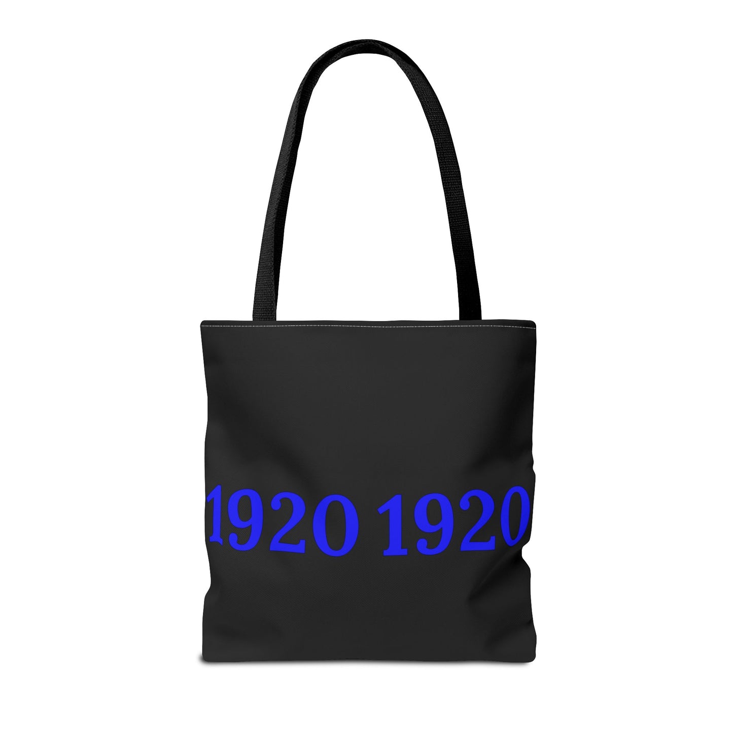 1920 Zeta Phi Beta Sorority Black Tote Bag – Customizable Handle Colors, Stylish and Durable - Numbers Only