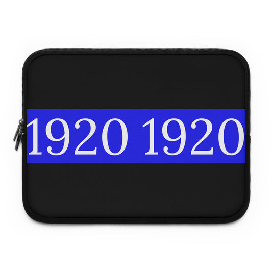 1920 Laptop Sleeve in Black– Zeta Phi Beta Sorority Inc. Inspired, Protective Neoprene Case